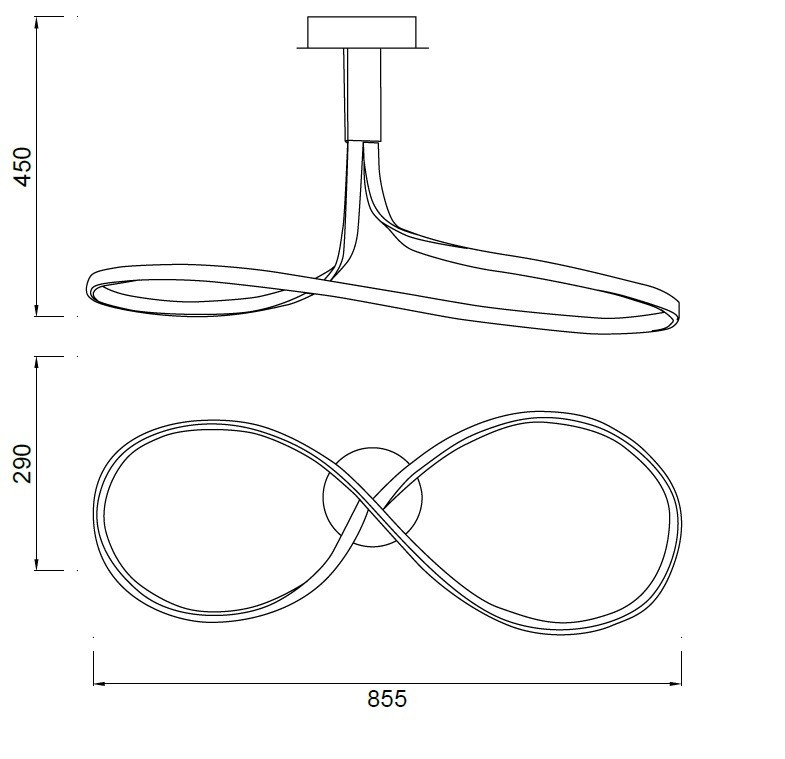 Plafondlicht 40w 3200lm 2800k bruin oxide