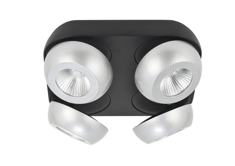 Led Spot 18w 1800lm 2700k Alu/Zwart