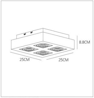 09119/21/31 XIRAX Spot 4xGU10 5w wit zwart