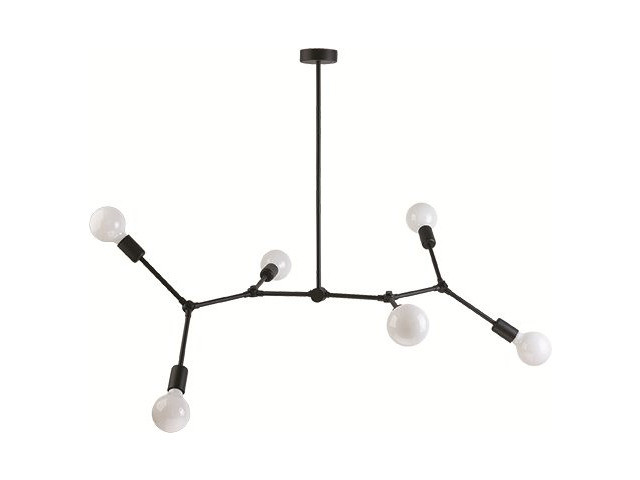 Hanglamp 6xE27 Zwart