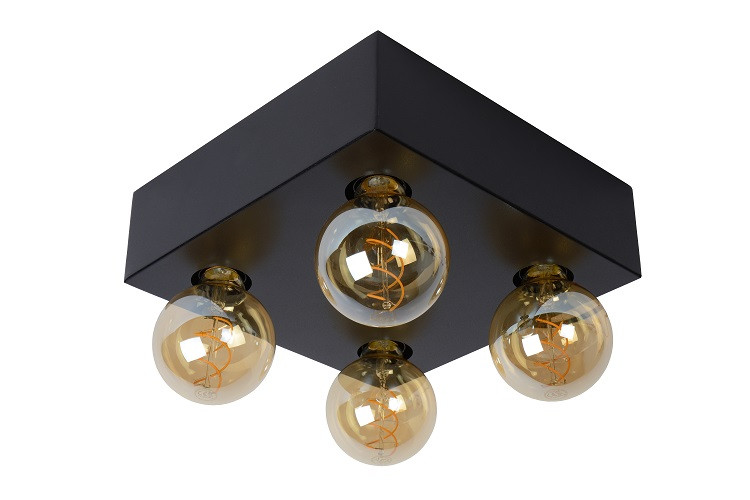 30174/04/30 SURTUS Plafondlamp 4xE27 Zwart