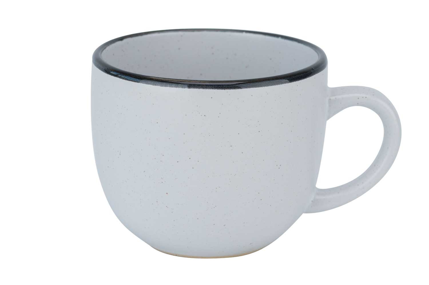 Kofiekop Speckle wit 24CL D8,5XH7,1CM