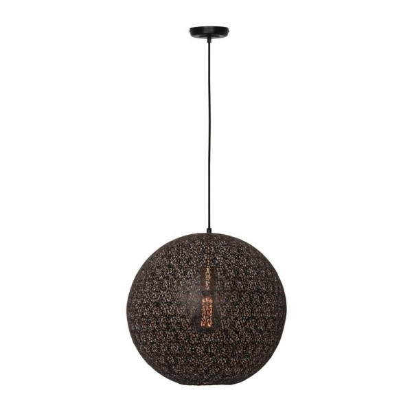 Hanglamp E27 58cm Zwart Goud