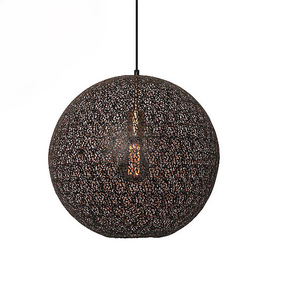 Hanglamp E27 40cm Zwart Goud