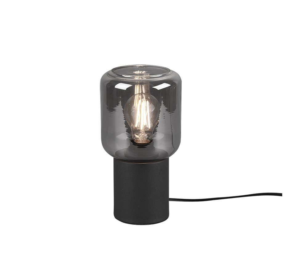 R50591032 NICO Tafellamp E27 Zwart/Fumé