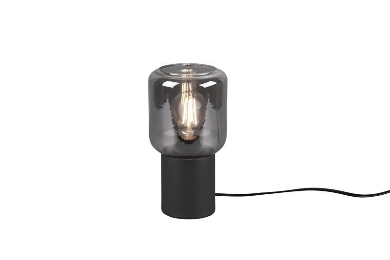 R50591032 NICO Tafellamp E27 Zwart/Fumé