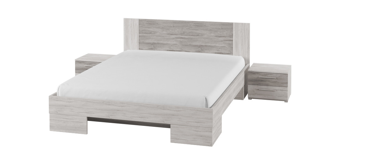 Bedset Vera 160 x 200 (bed + 2 nachttafels)
Arctic pine