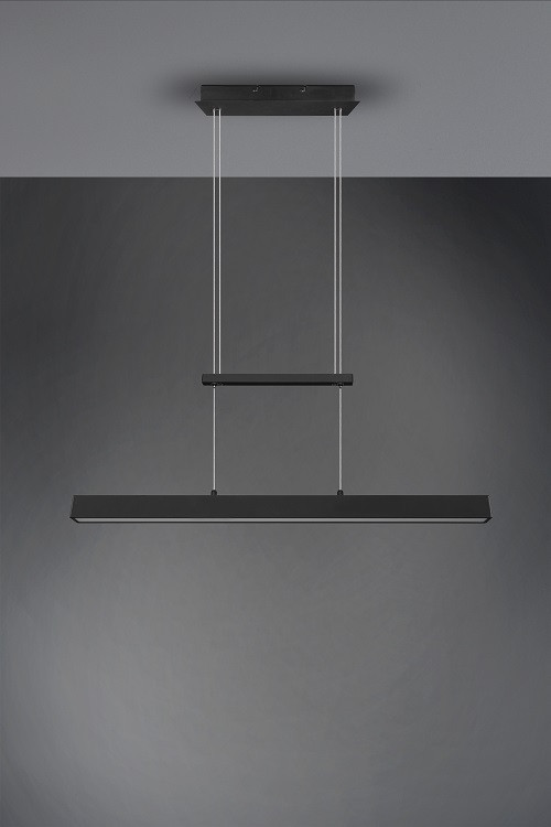 R32043132 PAROS Hanglamp 22w 2500lm+2x5,5w 2x600lm Warm 3SwitchDim Zwart