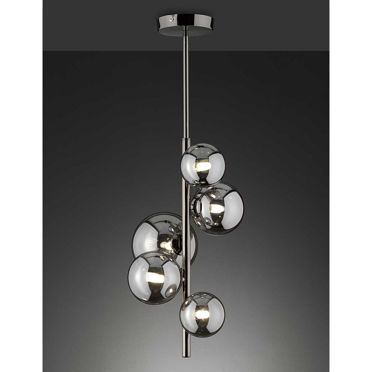 Plafondlicht 5xG9/3w 320lm 3000k Zwart Chrome