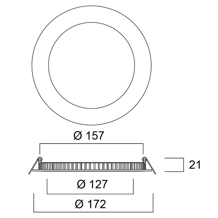 Inbouwspot Flat 12w 1000lm 830 IP44 witt