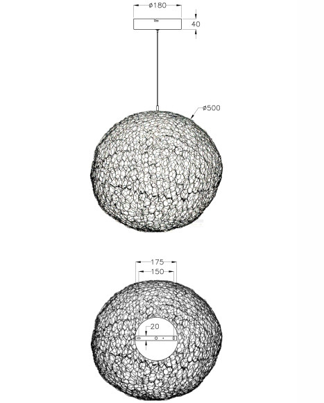 Hanglamp 18w 1620lm Warm zwart