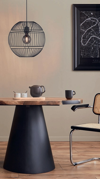 Hanglamp E27 zwart
