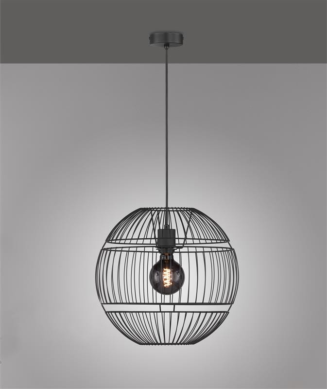 Hanglamp E27 zwart