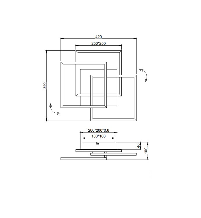 R62883132 MOBILE Plafondlamp 28w 3200lm WHITES RemCon Zwart