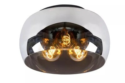45101/40/65 OLIVIA Plafondlamp 3xE27 zwart fumé