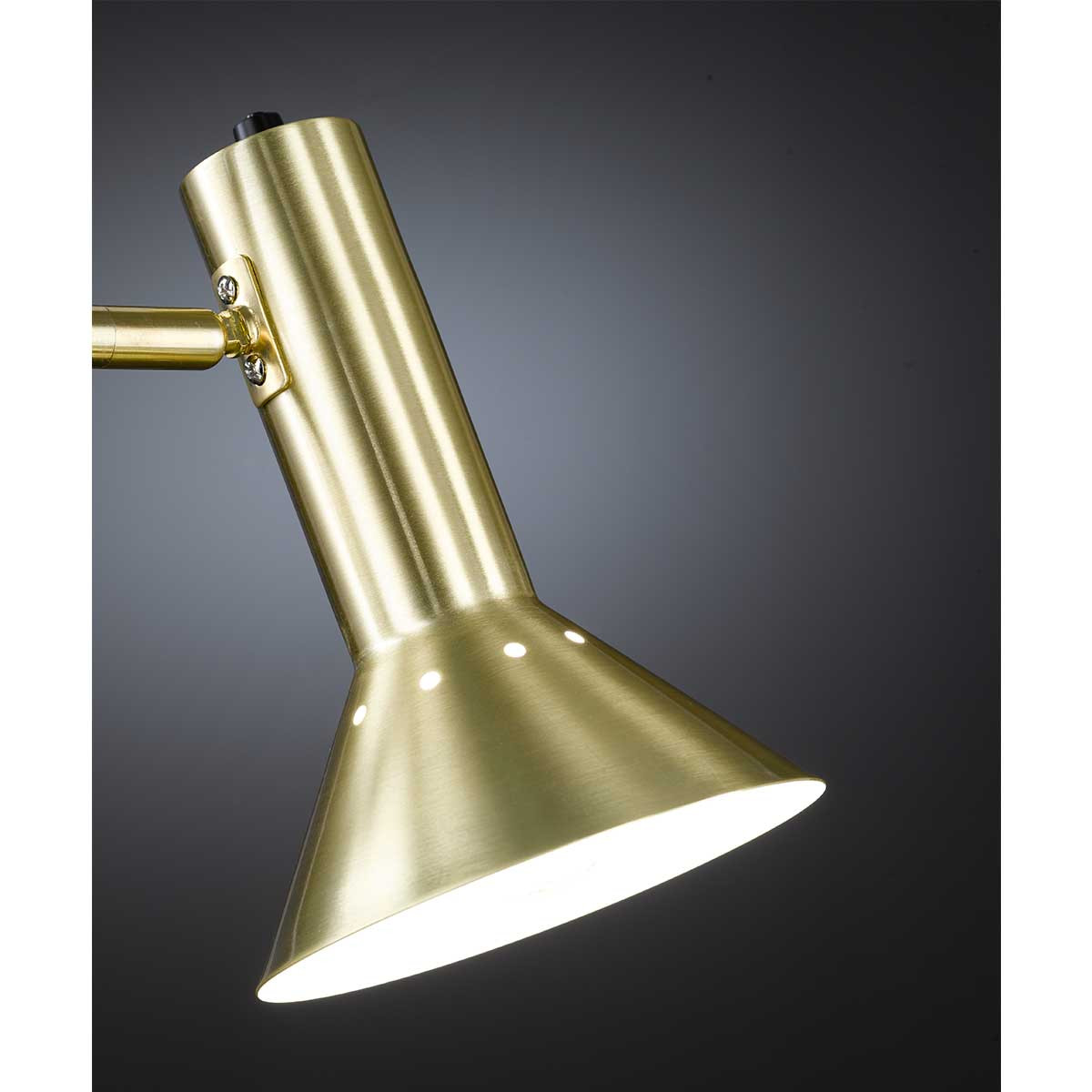Leeslamp E27 zwart messing