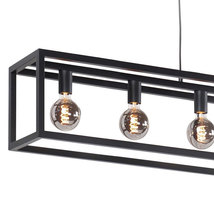 Hanglamp 7xE27 Zwart