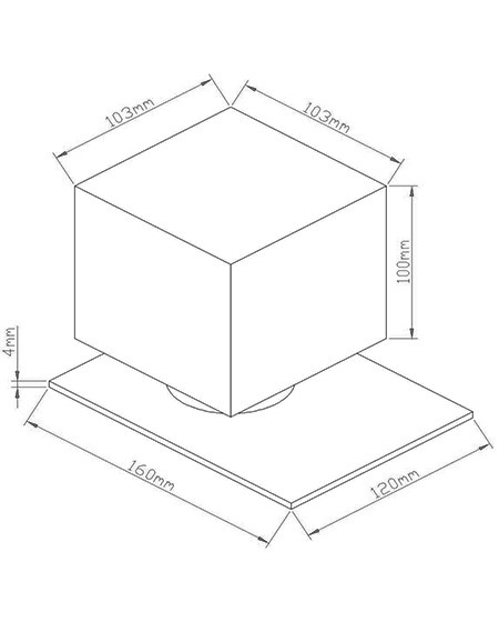 Touch-Tafellamp G9/3w Zwart Opaal