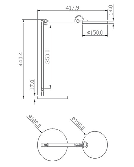 Bureaulamp 9w 1135lm Cool/Warm Zwart
