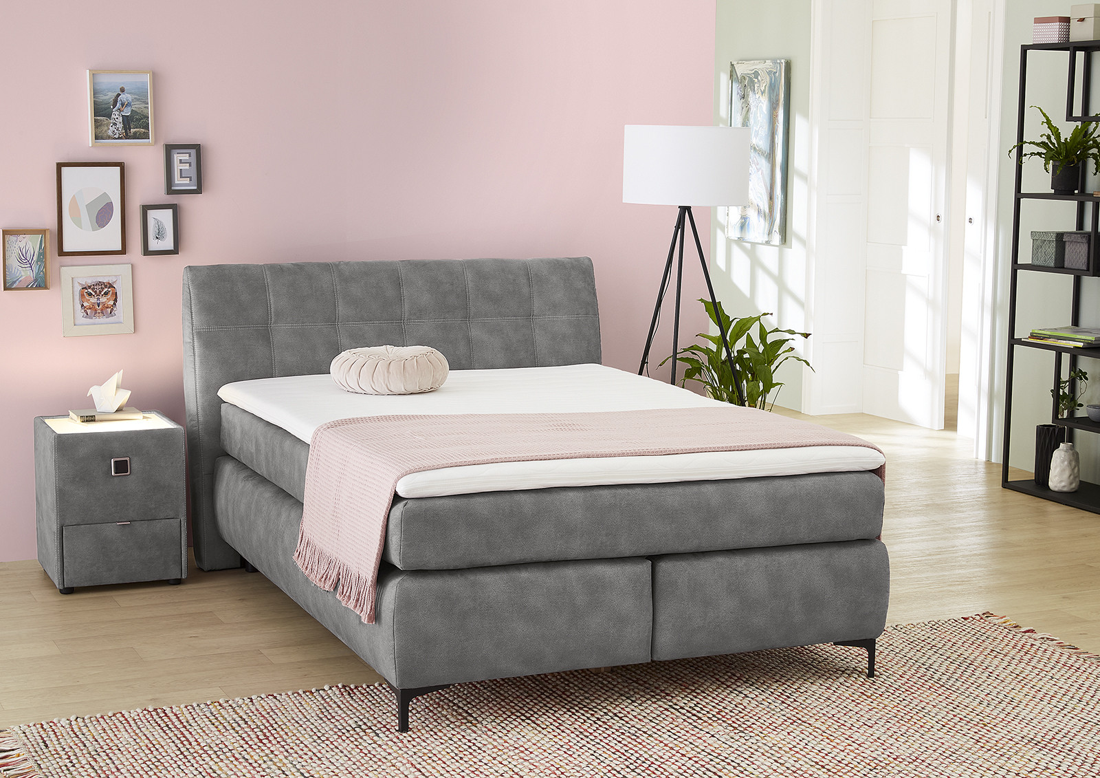 Boxspring Gitta 140 KPL 19 grijs