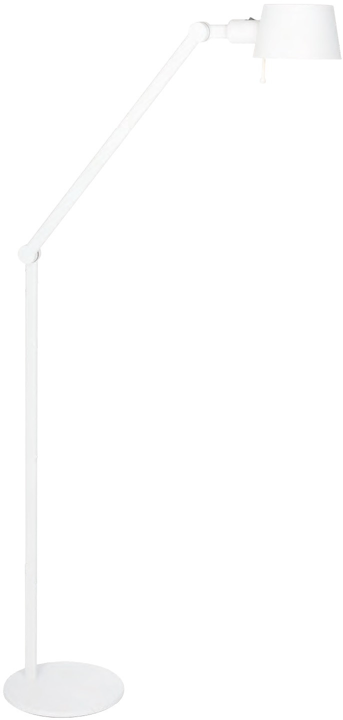 Vloerlamp E27 Metallic Wit