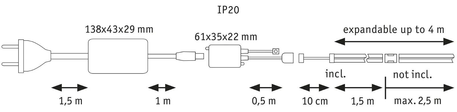 Full-Line set 1,5m 15,5w 1200lm/m Tunable White