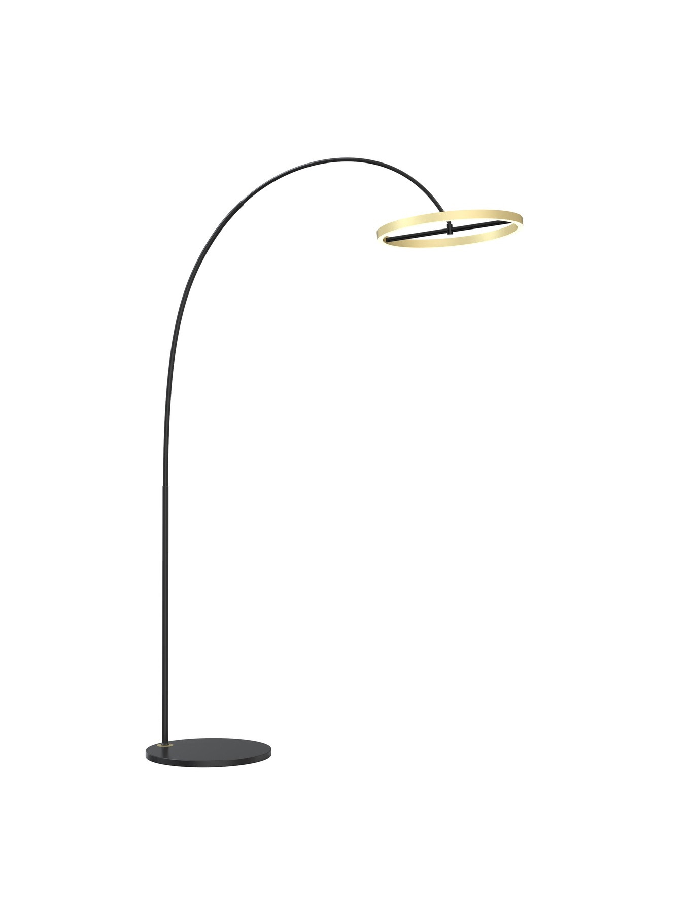 Vloerlamp 21w 2350lm 3000k 3Stap Zwart+Goud