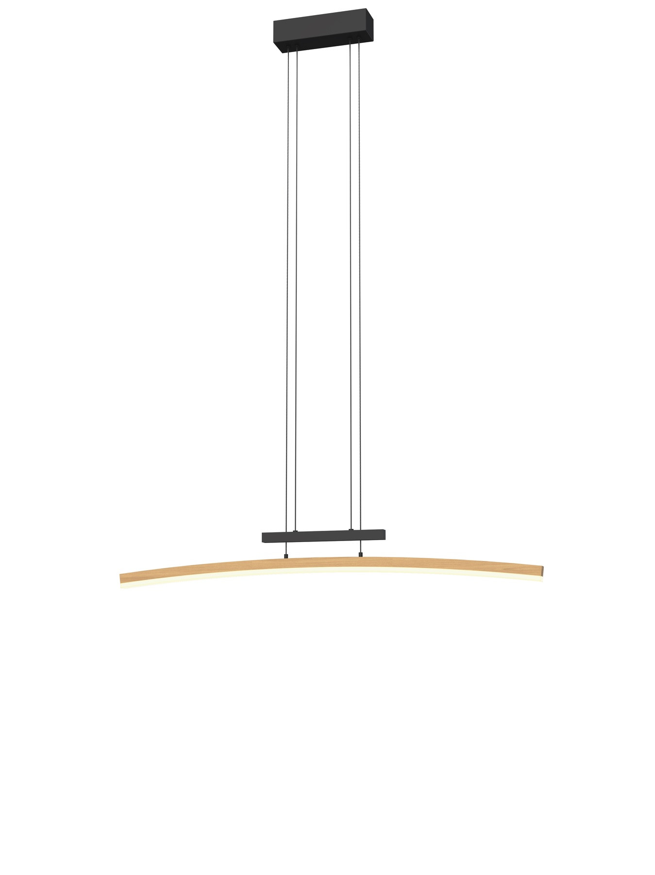 Luster 27w 3050lm 3000k 3Stap Zwart+Hout