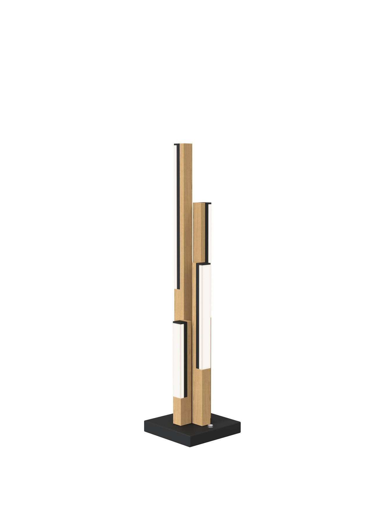 Tafellamp 10,5w 1100lm 3000k 3Stap Zwart+Hout
