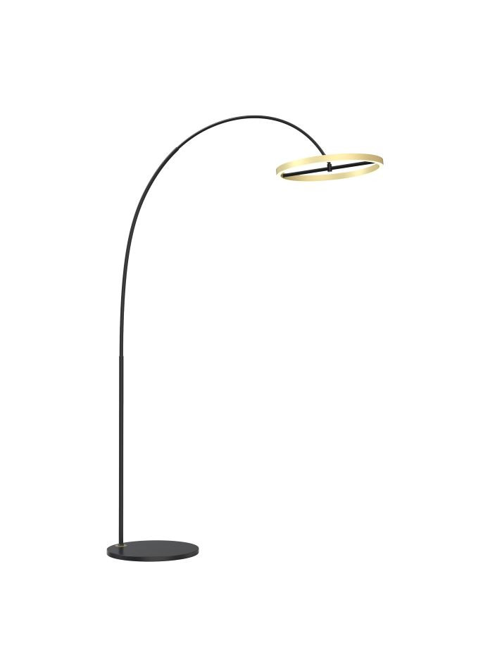 Vloerlamp 21w 2350lm 3000k 3Stap Zwart+Goud