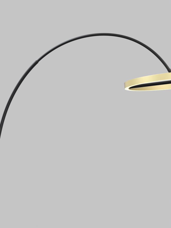 Vloerlamp 21w 2350lm 3000k 3Stap Zwart+Goud