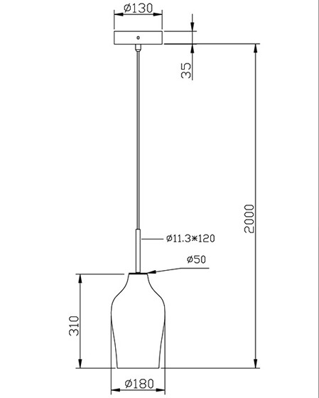 Pendel E27 Amber