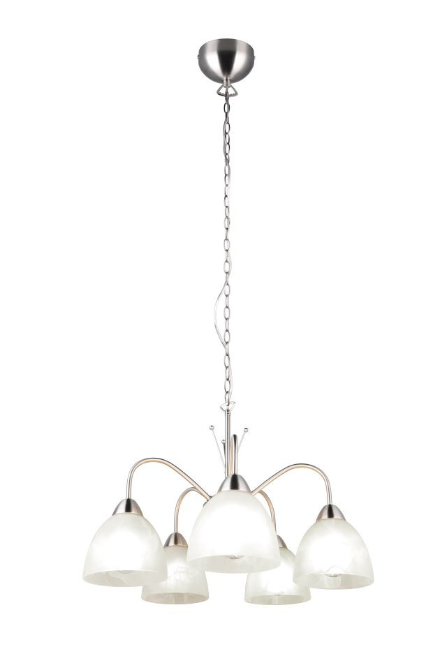 R31055007 DOBBY Luster 5xE14 Nikkelmat Glas