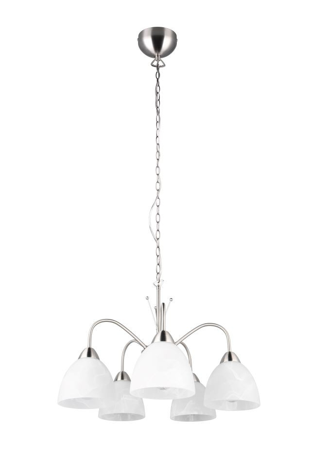 R31055007 DOBBY Luster 5xE14 Nikkelmat Glas