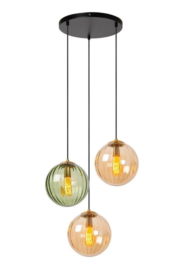 45493/03/33 MONSARAZ Hanglamp 3xE27 Groen Amber