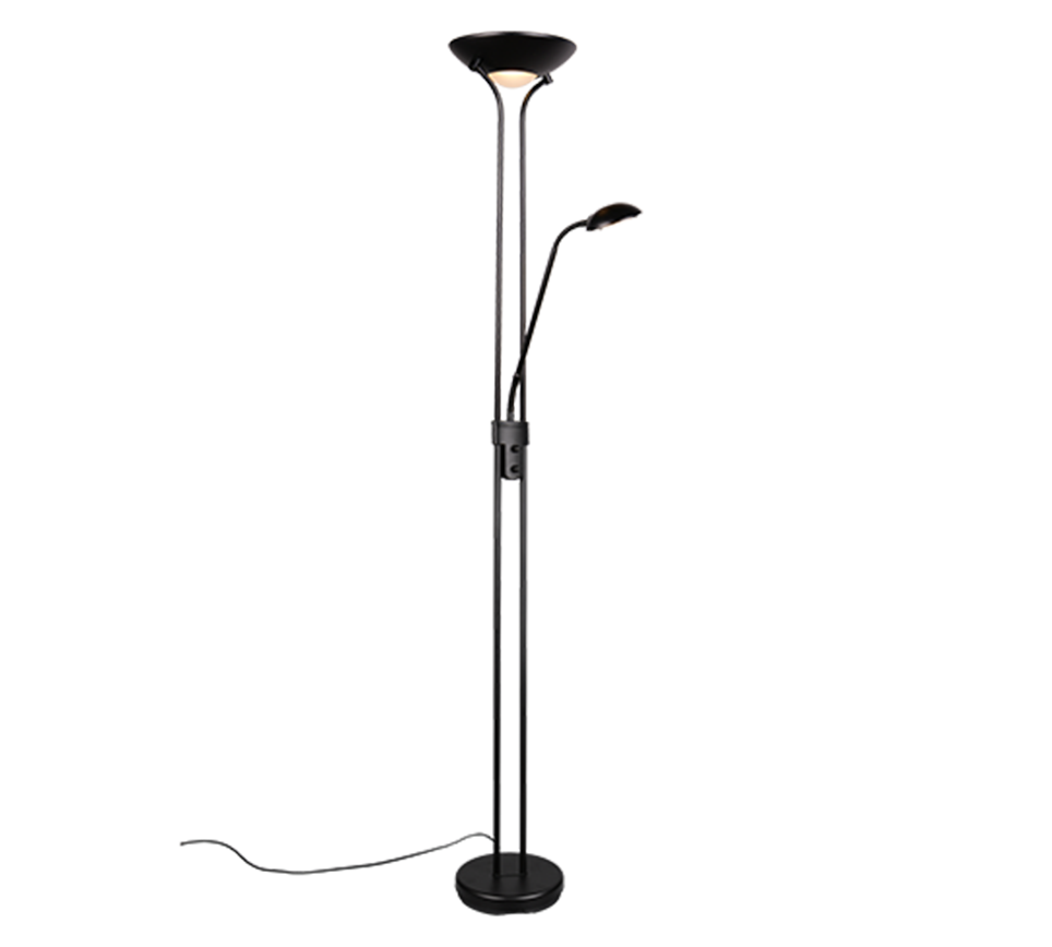 SPOCK R42292132 Vloerlamp 19+5w 2200+500lm 3000k Zwart