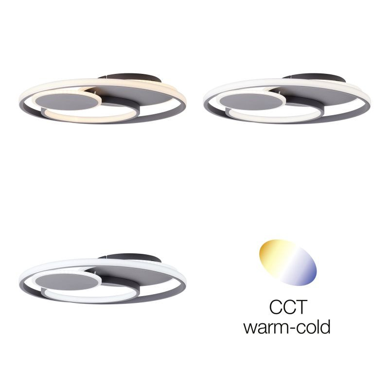 G99371/76 RUNDA Plafondlamp 50w 5200lm CCT-DIM Zwart