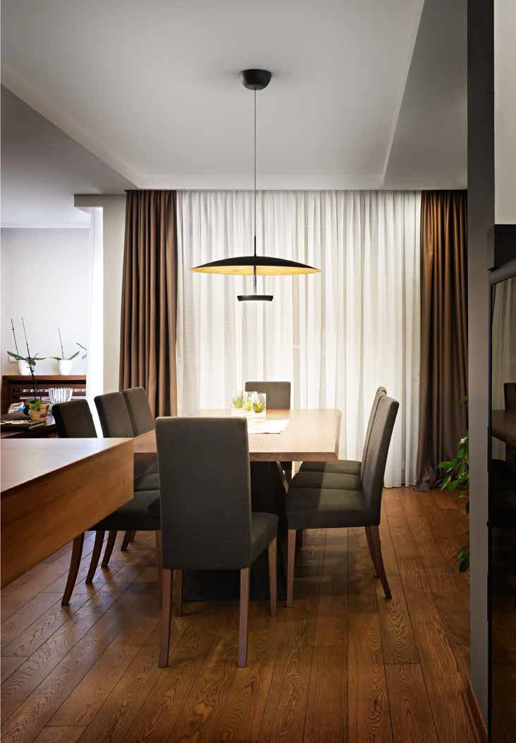 Hanglamp 40w 3200lm Warm Zwart Goldleaf 3Stap