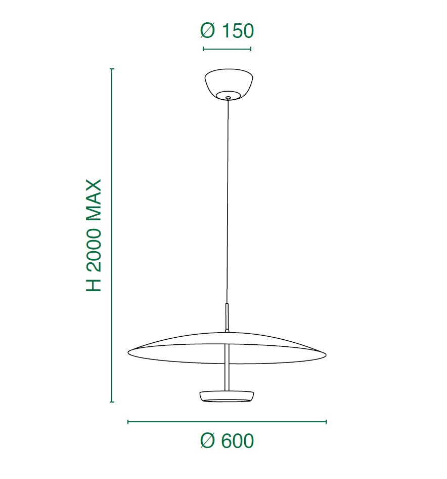 Hanglamp 40w 3200lm Warm Zwart Goldleaf 3Stap