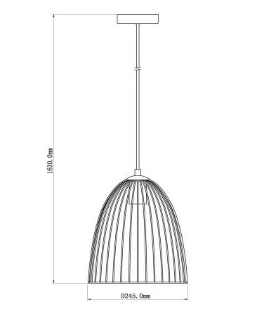 74417/01/30 MACARONS Hanglamp Ø24,5cm E27 Zwart