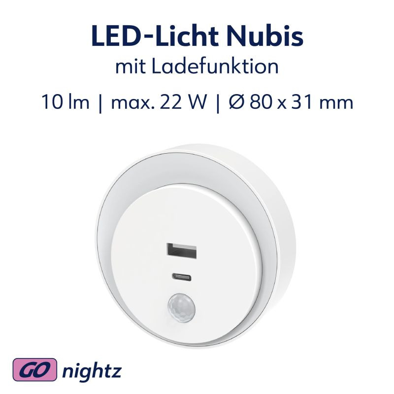 LED Nachtlicht 0,35w 10lm 1500k + laadfunctie