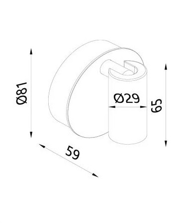 29933/02/30 TONI Oplaadbare Accu Spot 2w 120lm Zwart