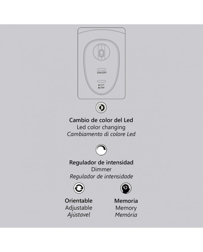 Bureaulamp 8w 530lm CCT Dim Wit