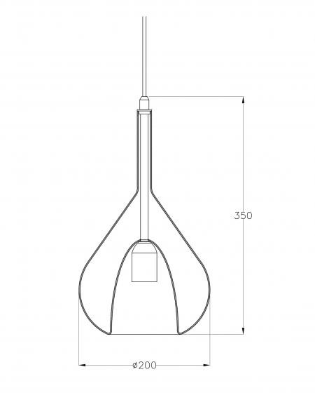 pendel E27 Transparant grijs