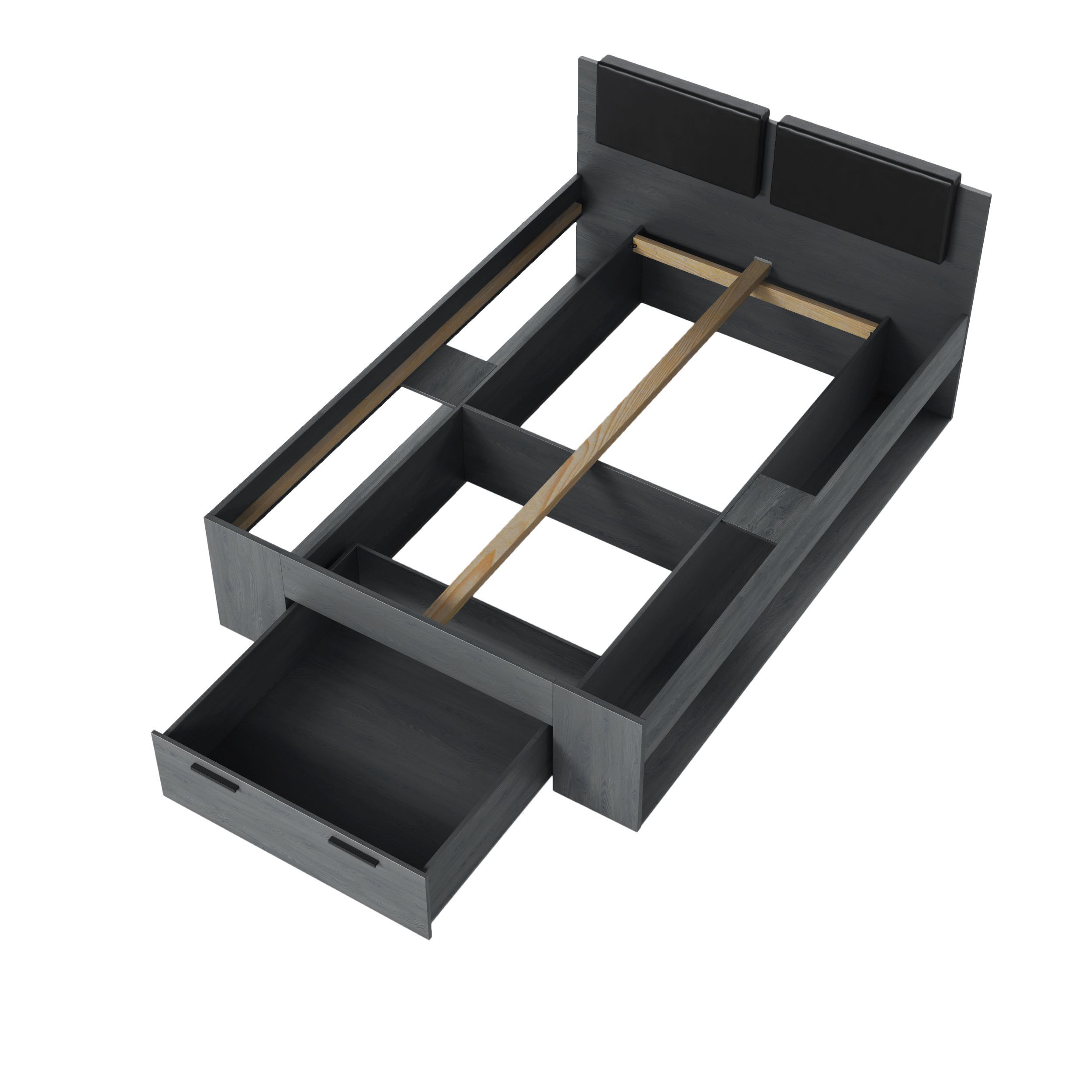 Bed Guillermo 160x200 carbon