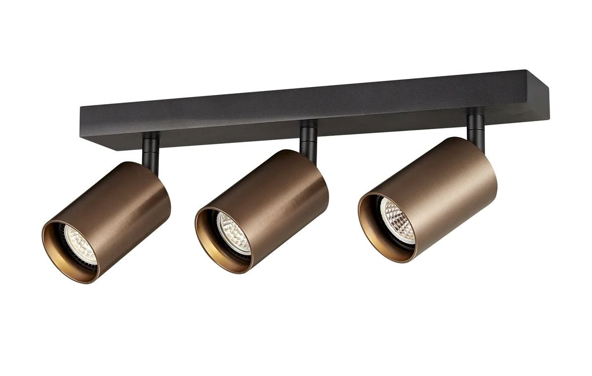 4014543 TABOO Spot 3xGU10 zwart+brons