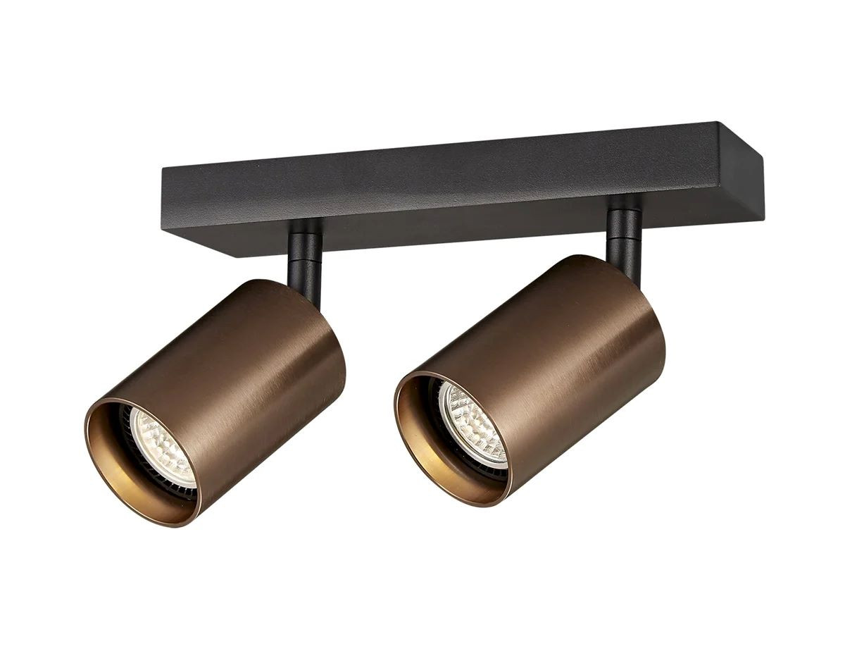 4014542 TABOO Spot 2xGU10 zwart+brons