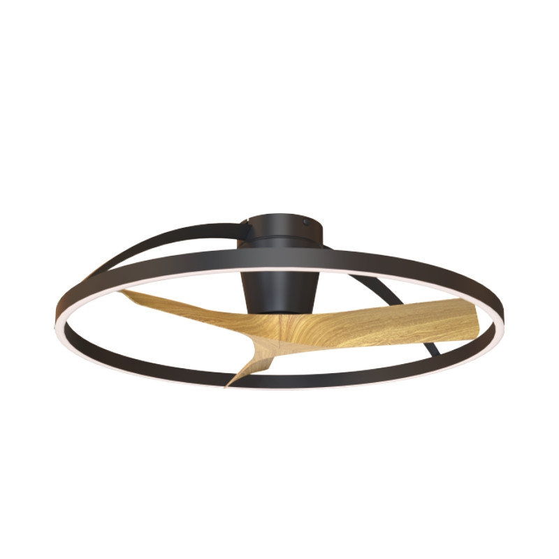 Plafondventilator 32w 2200lm CCT Zwart Hout