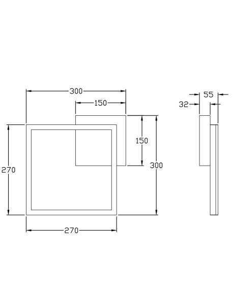 Plafondlamp VK 22w Warmwit Wit