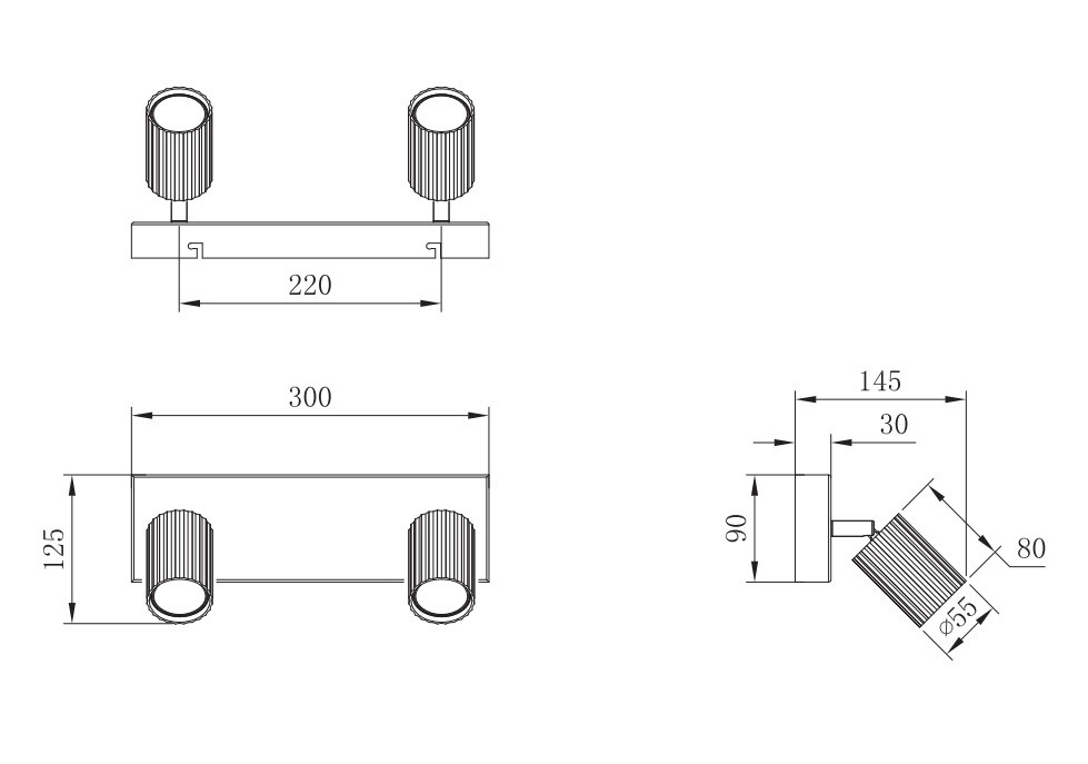 867700231 SOKA Spot 2xGU10 wit